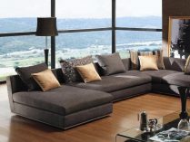 Sofá de tela con chaiselongue